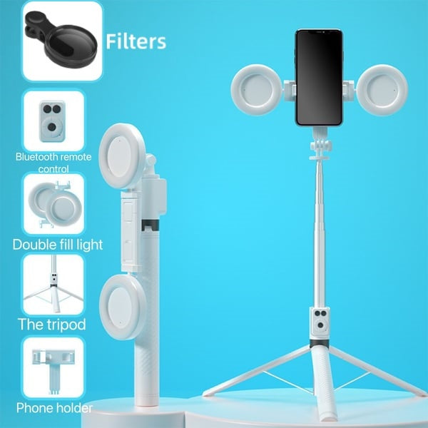🎁⏳New 6 in 1 Bluetooth Selfie Stick