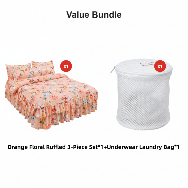 ⏳Limited-time 50% off⏰3-Piece Ruffled Bed Skirt Set🛏️