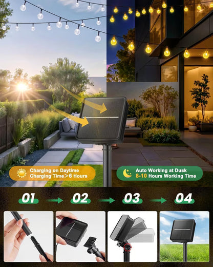 🎀Best Holiday Decorations🎀Waterproof Solar Powered LED Outdoor String Lights