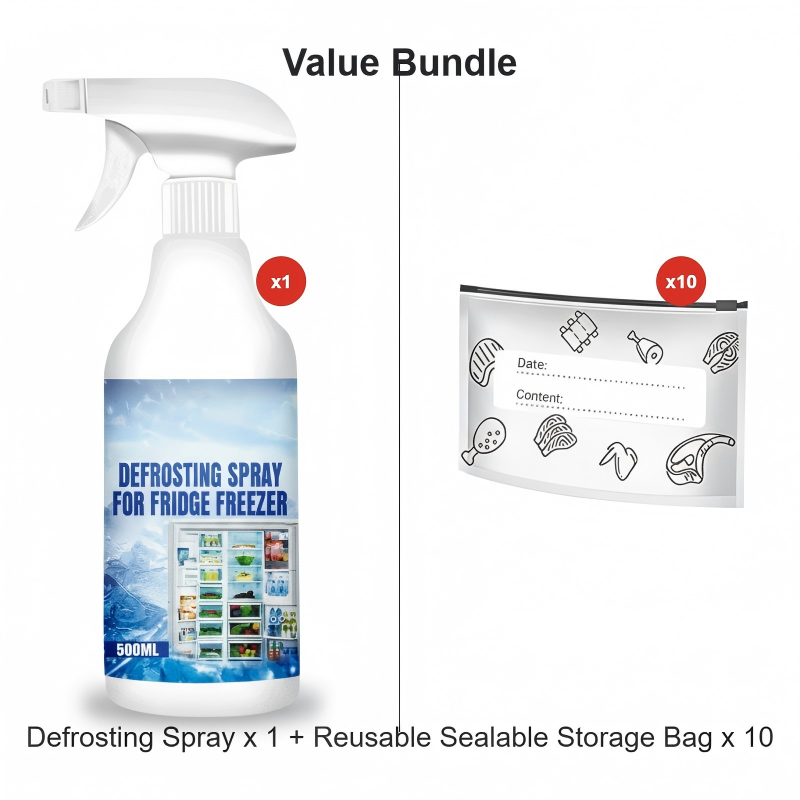 🧊 BUY 2 GET 1 FREE! ✨ Defrosting Spray for Fridge & Freezer - Rapid Ice Removal with Eco-Friendly Formula for Effortless Cleaning 🌿❄️