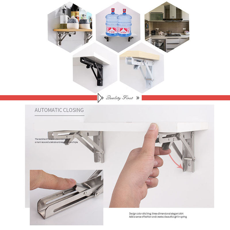 🥳2026 HOT SALE🥳💞50K+ SOLD!💥🛋️📚 Fold in a Second, Declutter Instantly! Multi-use Bracket for a Tidy Kitchen/Study 50% OFF🧱✨