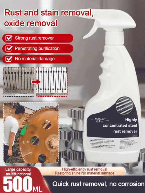 🎉🔩 Buy 2, Get 1 FREE! Highly Concentrated Rust Remover for Steel & Iron – Deep-Acting, Effortless, and Metal-Safe
