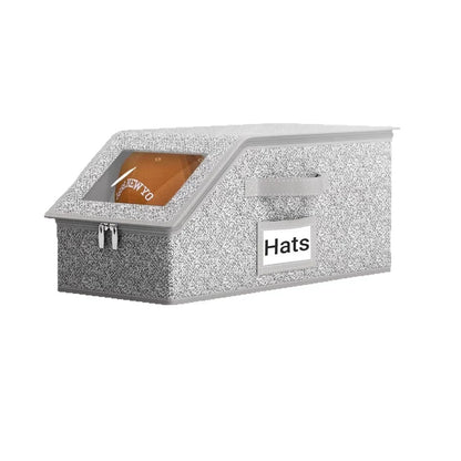 Stackable storage boxes for baseball caps