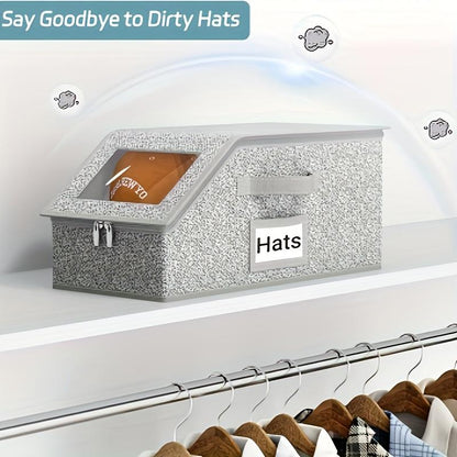 Stackable storage boxes for baseball caps