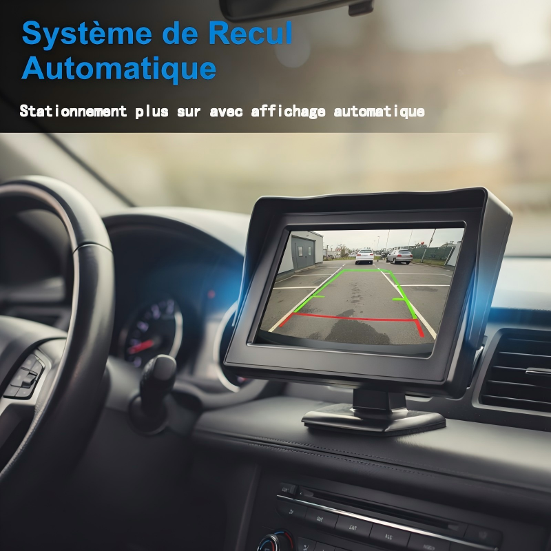 📢📢50% OFF! 🚗✨ 4.3" HD Car Display – Dual Video Input, Auto Reverse Switch & Wide 9V–35V Compatibility 💻