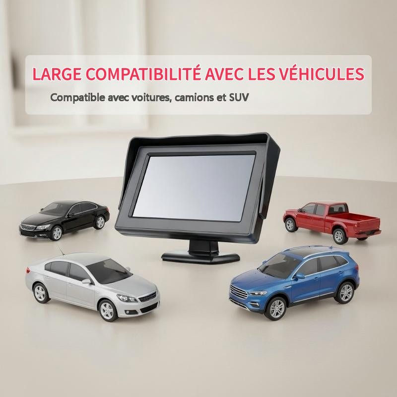 📢📢50% OFF! 🚗✨ 4.3" HD Car Display – Dual Video Input, Auto Reverse Switch & Wide 9V–35V Compatibility 💻