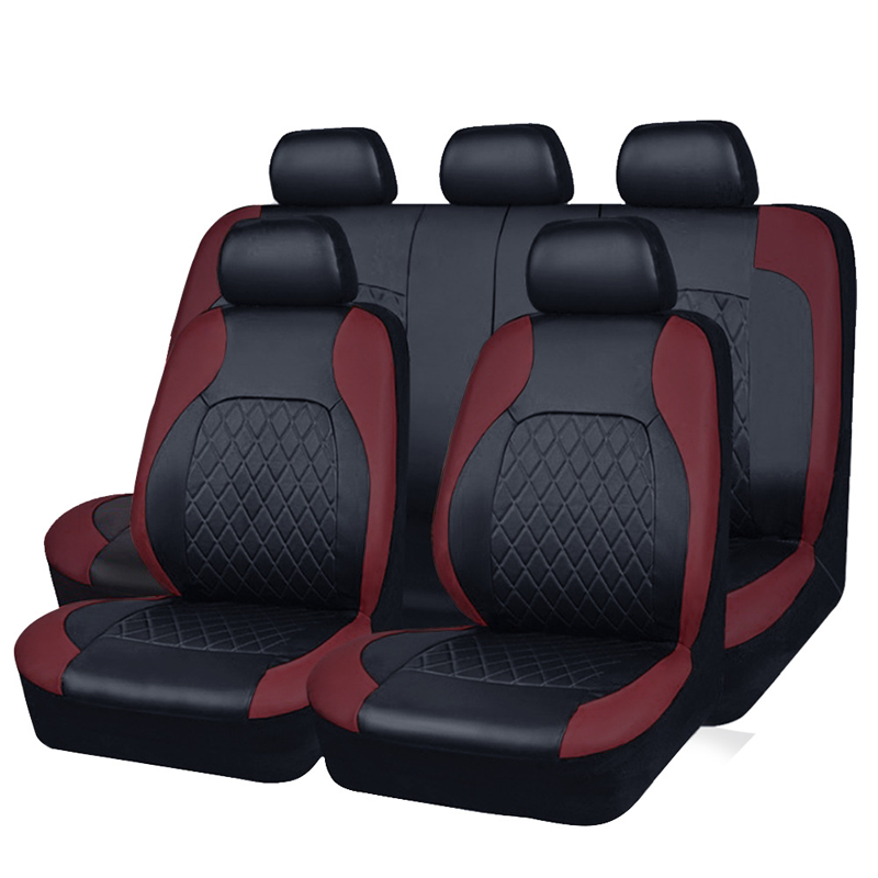 🎁🚗9-Piece Universal Fit Leather Car Seat Cover Set