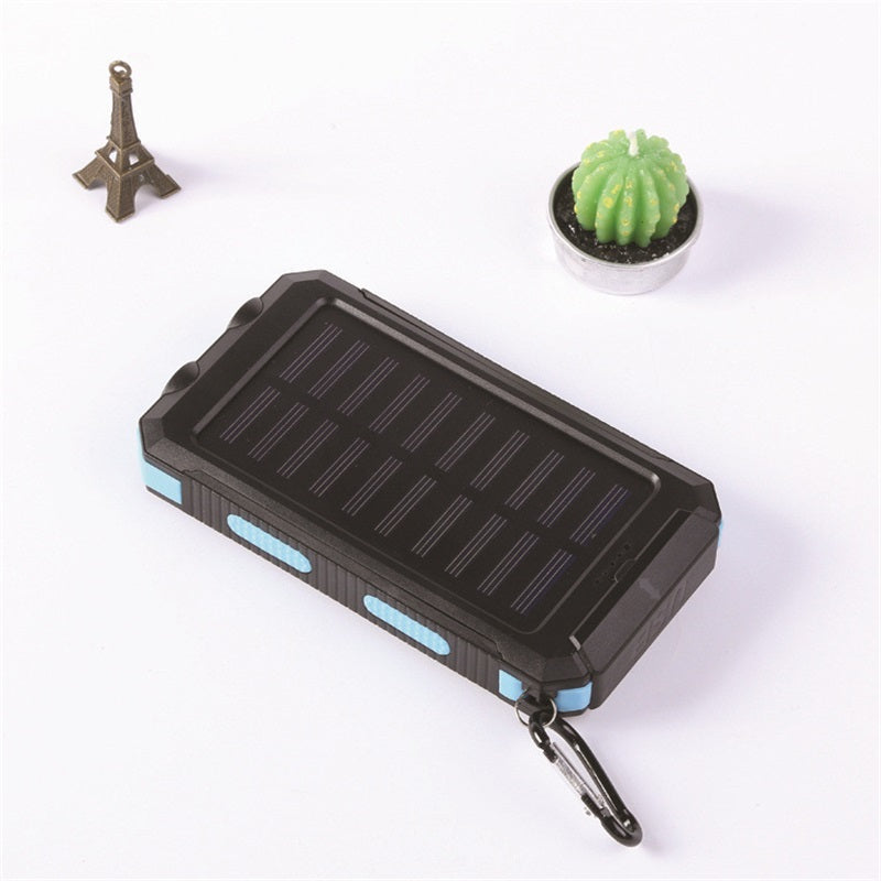 🔥10000mAh Portable Solar Power Bank, Solar Powered Charger with Dual LED Flashlights, Power Bank for Travel, Camping