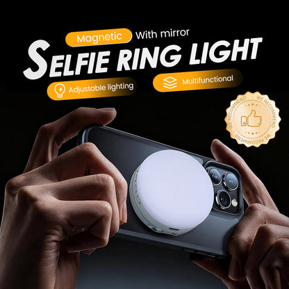 Magnetic Selfie Ring Light with Mirror