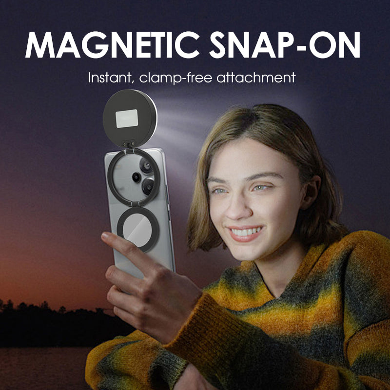 Magnetic Selfie Ring Light with Mirror