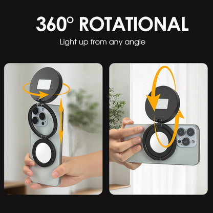 Magnetic Selfie Ring Light with Mirror