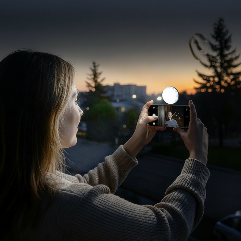 Magnetic Selfie Ring Light with Mirror