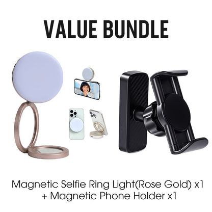 Magnetic Selfie Ring Light with Mirror