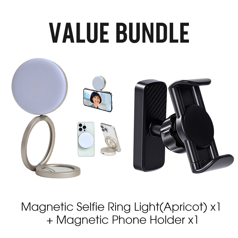 Magnetic Selfie Ring Light with Mirror