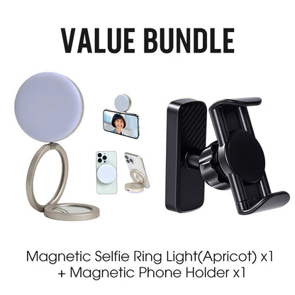 Magnetic Selfie Ring Light with Mirror