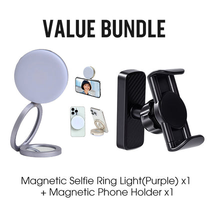 Magnetic Selfie Ring Light with Mirror