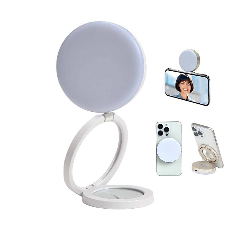 Magnetic Selfie Ring Light with Mirror